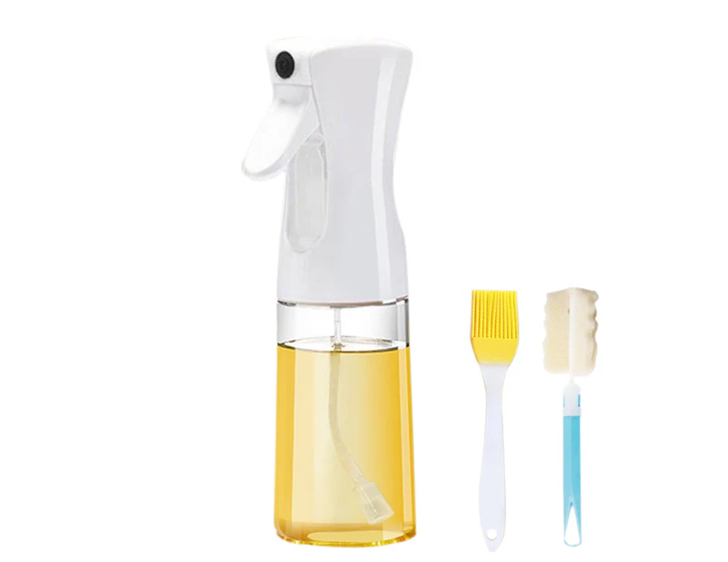 Glass Oil Spray Bottle Oil Spray Kettle 220Ml Oil Spray Bottle For Kitchen - White