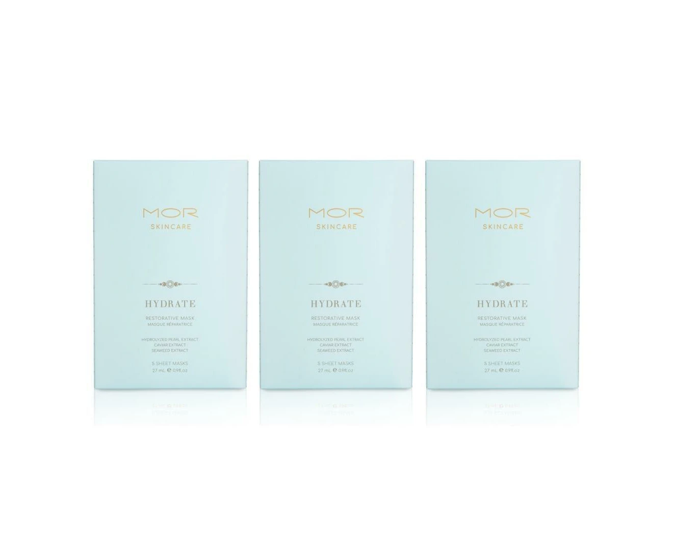 3 x MOR Skincare Hydrate Revitalising Mask 5 pieces/27mL