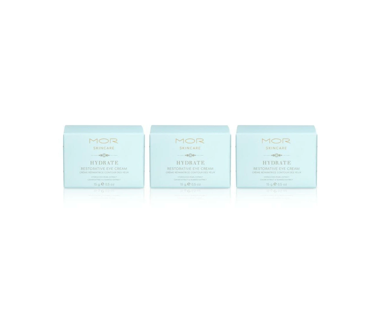 3 x MOR Skincare Hydrate Restorative Eye Cream 15g