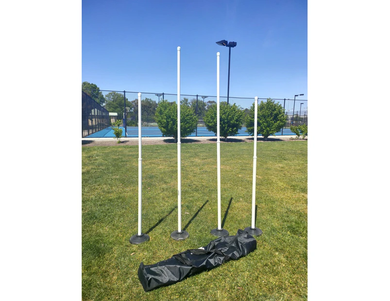 Buffalo Sports Deluxe Portable Aussie Rules Goals Rubber  Base Set of 4