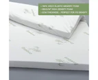 6cm Memory Foam Mattress Topper with Bamboo Cover - Single