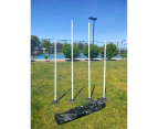 Buffalo Sports Deluxe Portable Aussie Rules Goals with Rubber  Base Set of 4