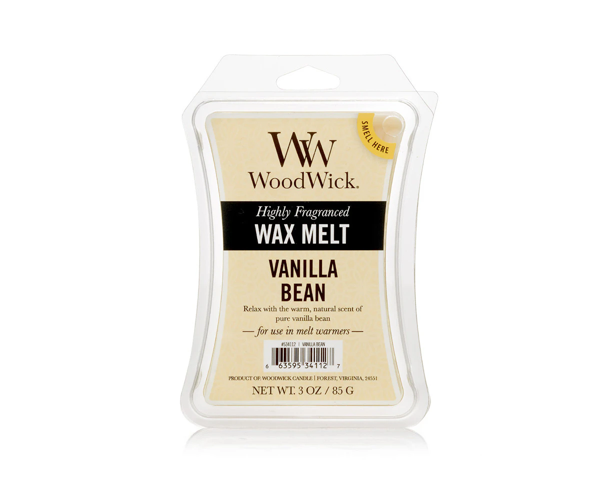 WoodWick Vanilla Bean Wax Melt Exquisite Fragrance Home/Room High Scented Cube