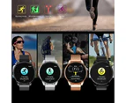 Smart Watches Hd Colour Screen Fitness Tracker Wristband Blood Pressure Monitor - Black