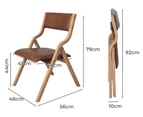 Levede 2x Dining Chairs Foldable PU Leather Kitchen Chair Lounge Room Vintage