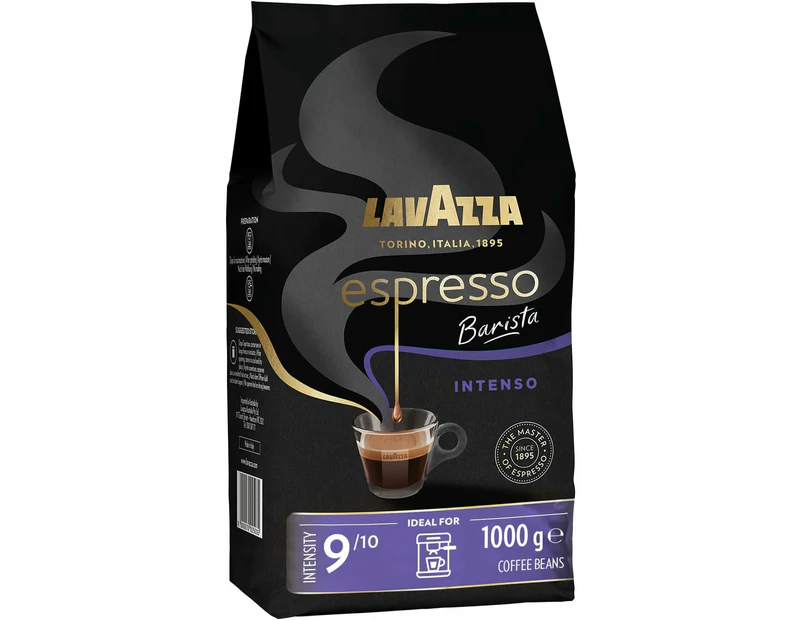 Lavazza Espresso Barista Intenso Coffee Beans - Ideal for Espresso Machines - 1 kg
