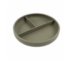 Tiny Dining Baby Divided Silicone Suction Plate - Silver Sage