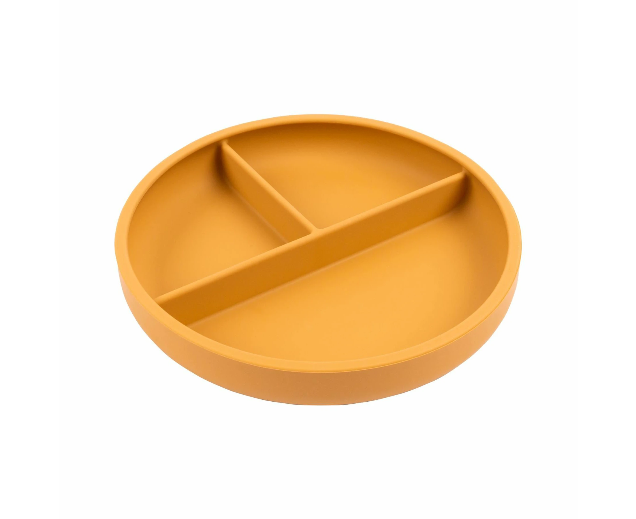 Tiny Dining Baby Divided Silicone Suction Plate - Ochre