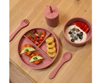 Tiny Dining Baby Divided Silicone Suction Plate - Dusty Rose