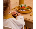 Tiny Dining Baby Divided Silicone Suction Plate - Ochre
