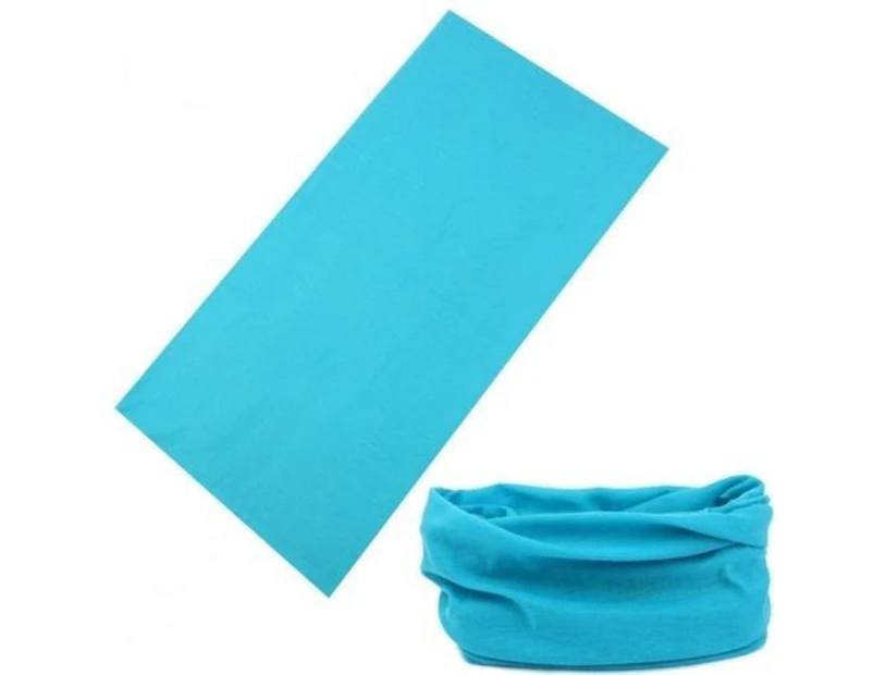Women Pure Color Cycling Headscarf Head Wrap Bandana Scarf Headwear Warm - Blue