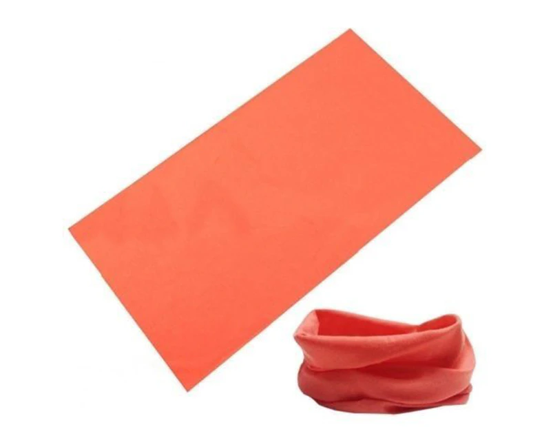 Women Pure Color Cycling Headscarf Head Wrap Bandana Scarf Headwear Warm - Orange