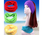 Women Pure Color Cycling Headscarf Head Wrap Bandana Scarf Headwear Warm - Gray