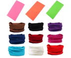 Women Pure Color Cycling Headscarf Head Wrap Bandana Scarf Headwear Warm - Purple