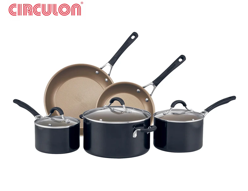 Circulon 5-Piece Innovatum Non-Stick Cookware Set - Black/Bronze