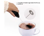 Milk Frother Handheld For Coffee, Electric Whisk Drink Mixer For Lattes, Milk Foamer, Mini Blender Foam Maker For Lattes, Cappuccino, Hot Chocolate