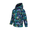 Mountain Warehouse Kids Softshell Jacket Fleece Lined Hooded Boys Girls Coat - Blue