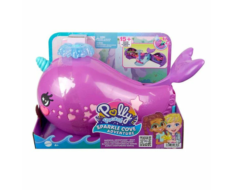 Polly Pocket Sparkle Cove Adventure Narwhal Adventurer Boat