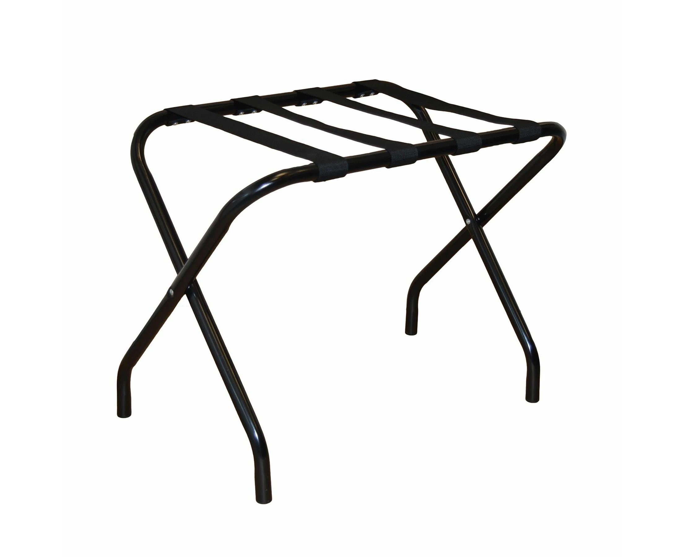 Harbour Housewares Folding Metal Luggage Rack Suitcase Stand - Black