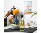 Argon Tableware 3 Piece Olive Oil Pourer Bottle Deluxe Set with Stand - Kitchen Dining Dressing Vinegar Drizzler Dispenser - 170ml