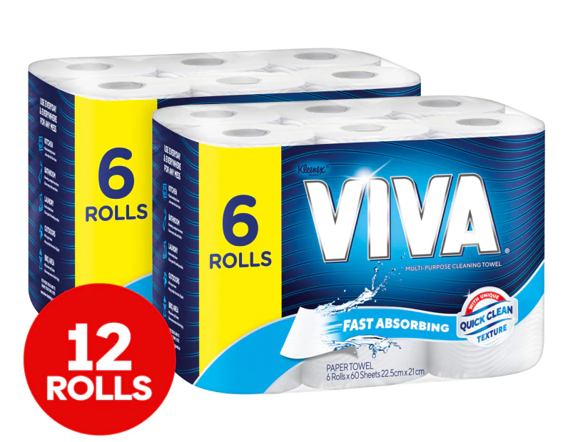 2 x 6pk VIVA Multipurpose Paper Towels
