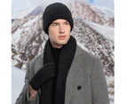 3-piece Winter Female Alpaca Winter Warm Men New Knitwear Hat Scarf Gloves