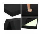 Bedding Foldable Foam Mattress Portable Sofa Air Mesh Single/Double - Black