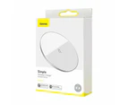 Baseus Simple Wireless 15W Type-C Charger - White