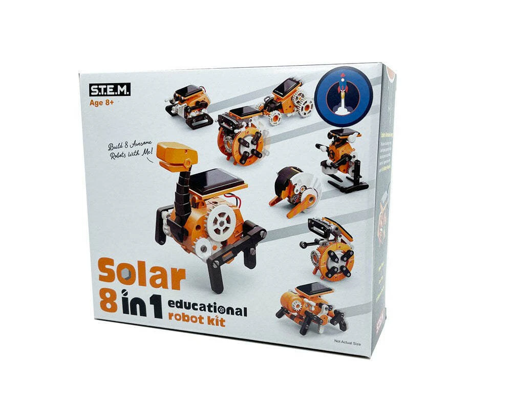 Johnco 8-in-1 Solar Robot Educational Kit DIY Bug/Tank Kids Learning Toy 8y+