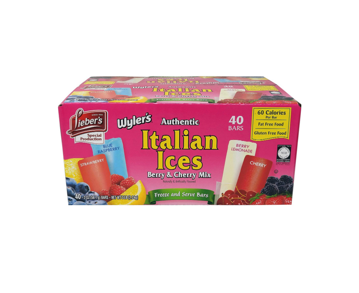 Wylers Authentic Italian Ices Berry And Cherry Mix 40 Bars 23kg Au 7791