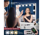 Hollywood Makeup Mirror Lights 12 LED Bulbs Vanity Lighted Dressing Table Desk Beauty Touch Adjustable Brightness USB Maxkon