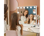 Hollywood Makeup Mirror Lights 12 LED Bulbs Vanity Lighted Dressing Table Desk Beauty Touch Adjustable Brightness USB Maxkon