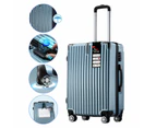 Carry On Luggage Traveler Bag Suitcase Hard Shell Case Carryon Travel Lightweight Rolling Checked with Wheels Lock Ice Blue 20 Inch
