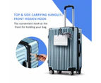 Carry On Luggage Traveler Bag Suitcase Hard Shell Case Carryon Travel Lightweight Rolling Checked with Wheels Lock Ice Blue 20 Inch