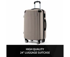 Carry On Suitcase Hard Shell Luggage Cabin Case Travel Baggage Lightweight Travelling Bag 4 Wheel Rolling Trolley TSA Lock 24 Inch