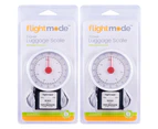 2x Flightmode Luggage Scale upto 35kg/80lb w/1m Retractable Measuring Tape