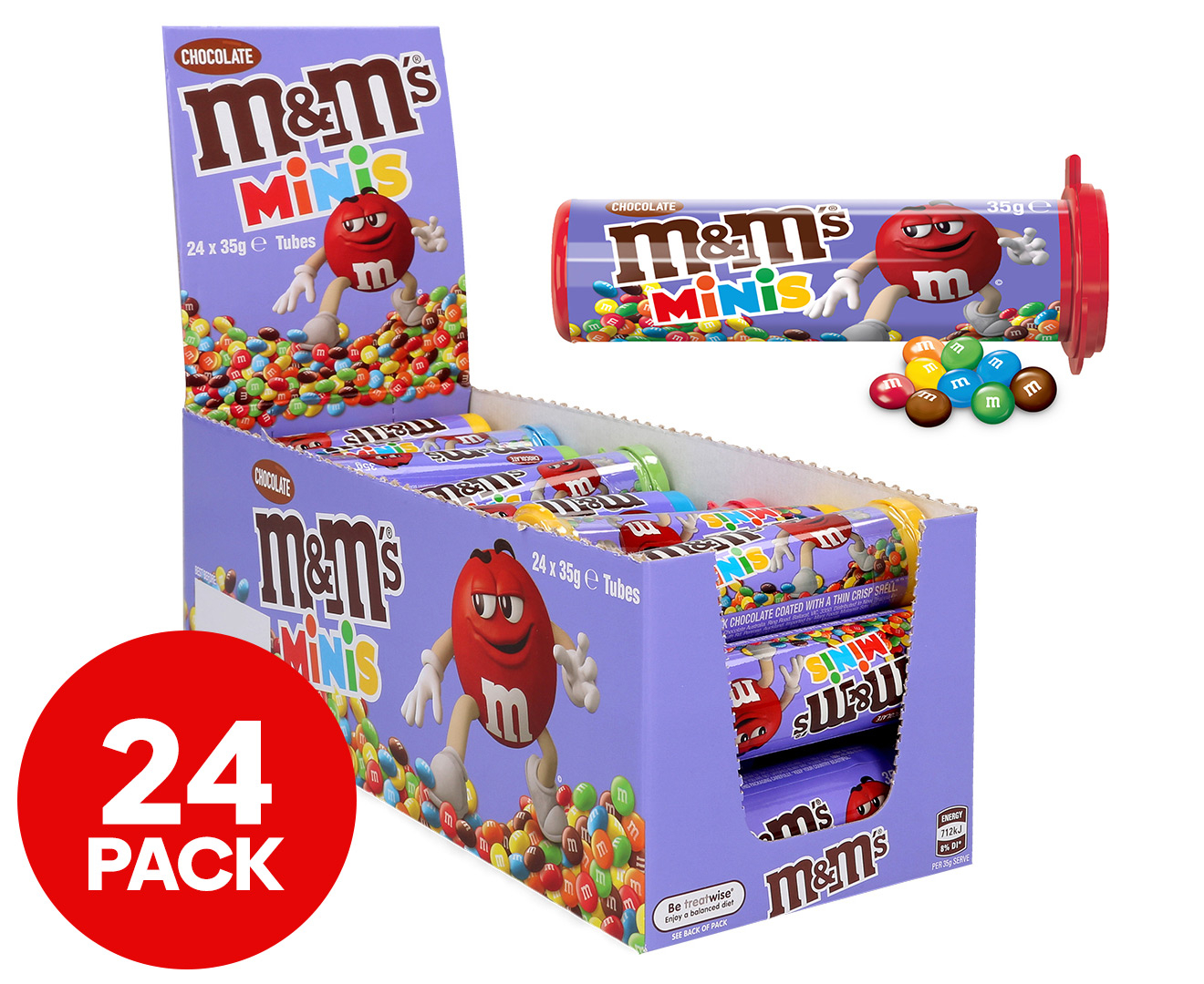 M&M's Minis Milk Chocolate Candies Tube - 30g