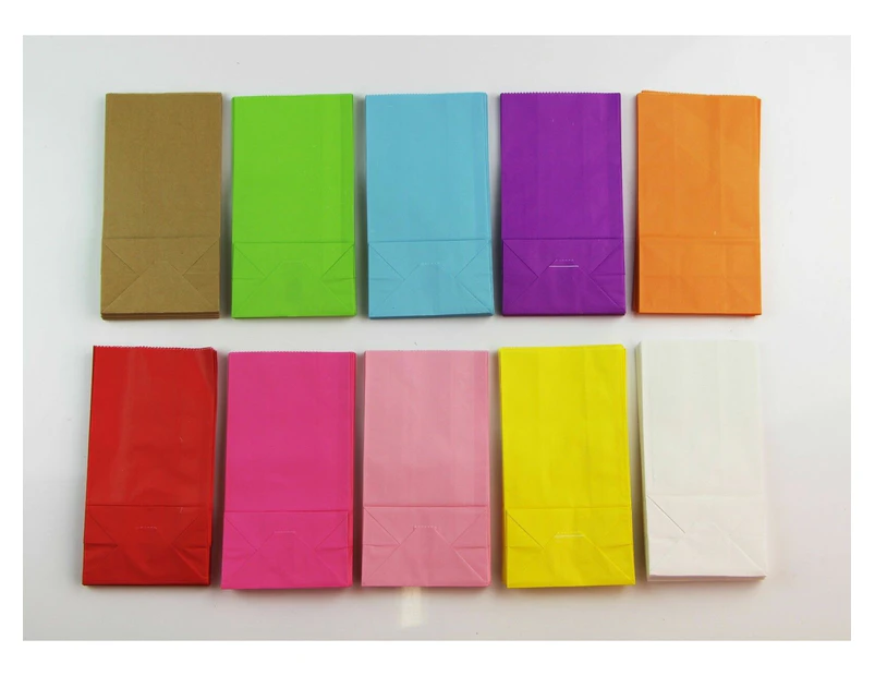 10 x Plain Paper Lolly Bags Wedding Birthday Favours Gift Kraft Light Pink