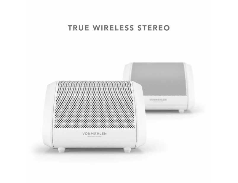 Vonmahlen Air Beats Mini IPX7 Bluetooth Speaker - White - White