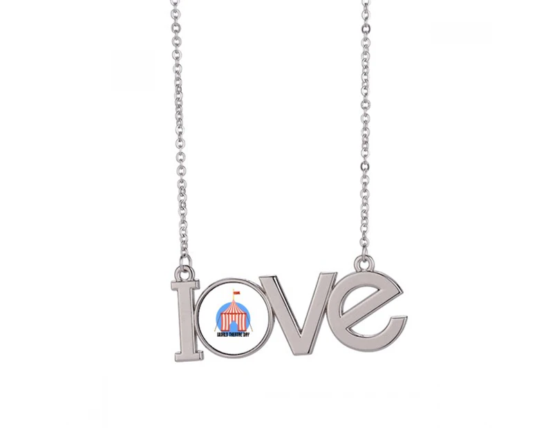 Memorial Anniversary Theatre Cultural Heritage Love Necklace Pendant Charm Jewelry