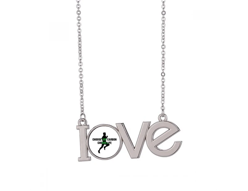 Choose Low Carbon Choose Life Love Necklace Pendant Charm Jewelry