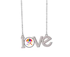 Rainbow Umbrella Love Tolerance Love Necklace Pendant Charm Jewelry