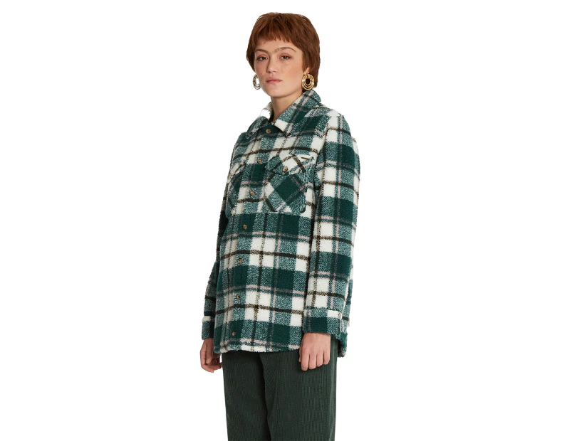 Volcom Women's Silent Sherpa Jacket - Dark Pine