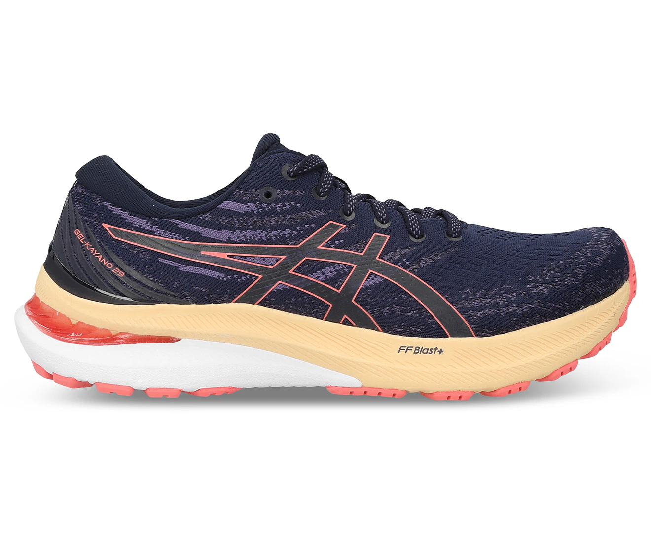 ASICS Women's GEL-Kayano 29 Running Shoes - Midnight/Papaya