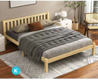 ALFORDSON Bed Frame Wooden Mattress Base Fenella Oak [King Size]