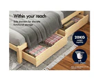 ALFORDSON Bed Frame Wooden Mattress Base Fenella Oak [King Size]