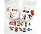 18x Football Sport Themed Shoe Charms Shoe Buckle for Crocs Jibbitz Shoe Decorations