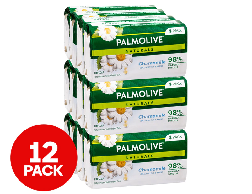 3 x Palmolive Balanced Mild Chamomile Soap 90g 4pk