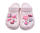 Jibbitz Croc Shoe Charms 37PCS/Set Pink Croc Charm for Sandals Clogs Bubble Slides Bracelets