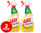 2 x 500mL Ajax Spray n' Wipe Multi-Purpose Surface Spray Lemon Citrus